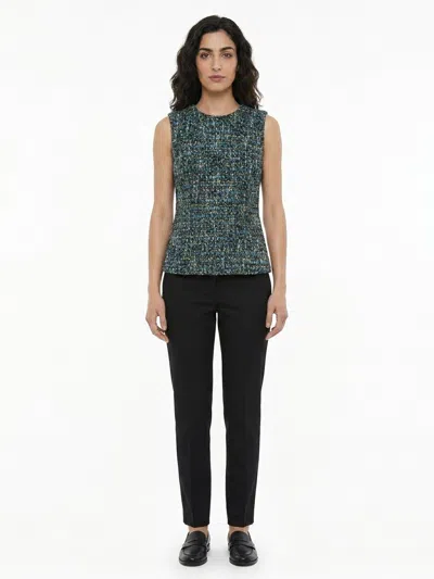Dolce & Gabbana Silk Blend Tank Top In Green