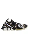 Dolce & Gabbana Multicolor Sorrento Low Top Sneakers Shoes In Black