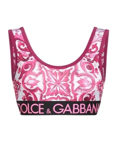Dolce & Gabbana Multi-color Sports Vest In Pink