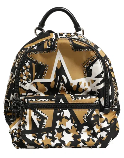 Pre-owned Dolce & Gabbana Multicolor Star Nylon School Travel Backpack Borse Women's Bag ()
