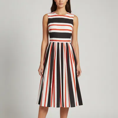 Pre-owned Dolce & Gabbana Multicolor Striped Cotton Cut Out Back Midi Dress M