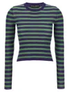 Dolce & Gabbana Striped Ribbed Crew Neck Sweater