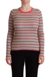 Dolce & Gabbana Multicolor Stripes Silk Crew Neck Pullover Top In Multi