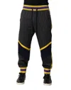Dolce & Gabbana Multicolor Stripes Wool Jogger Pants In Black