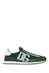 Dolce & Gabbana Multicolor Suede And Mesh Dg Aria Sneakers In Green