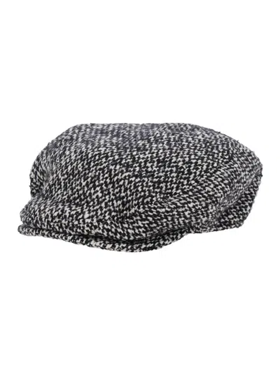 DOLCE & GABBANA MULTICOLOR TEXTURED FLAT HAT