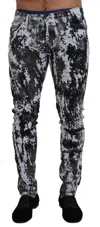 Dolce & Gabbana Multicolor Tie Dye Denim Men's Extravaganza In Black
