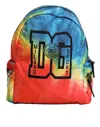 Dolce & Gabbana Multicolor Tie Dye Nylon Logo Print Kids Backpack Men's Bag In Multicolor