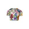 Dolce & Gabbana Multicolor Top For Baby Girl With Floral Print In Multicolor
