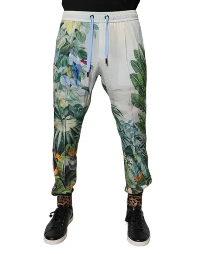 Dolce & Gabbana Multicolor Tropical Jogger Sweatmen's Men's Pants