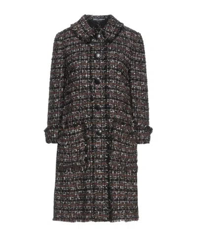 Dolce & Gabbana Multicolor Tweed Coat