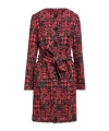 Dolce & Gabbana Multicolor Tweed Coat In Red