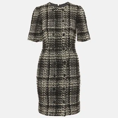 Pre-owned Dolce & Gabbana Multicolor Tweed Wool Blend Short Dress S