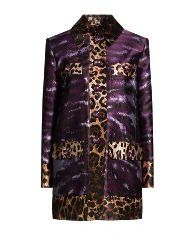 Dolce & Gabbana Multicolored Metallic Coat
