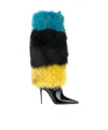 Dolce & Gabbana Multi-colored Smooth Leather Boots In Multi
