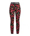 Dolce & Gabbana Multi-colored Stretch Pants In Black