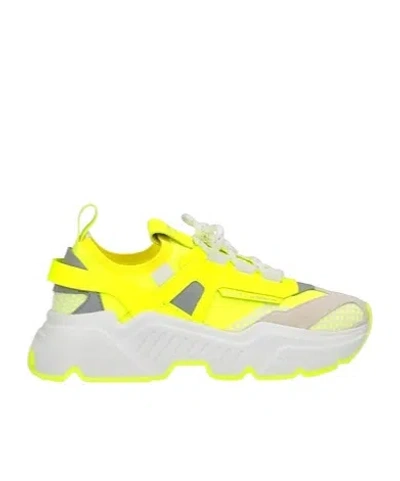 Dolce & Gabbana Multicolored Thick-soled Sports Shoes In Yellow