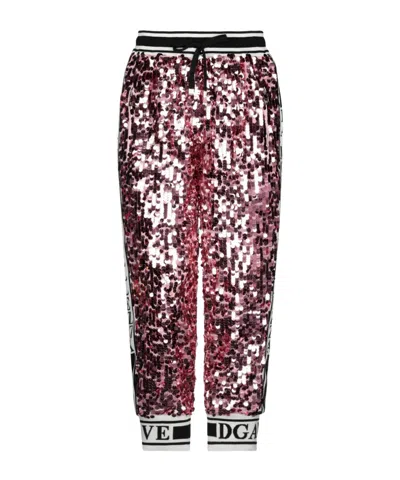 Dolce & Gabbana Multicolour Casual Trousers In Pink