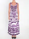 Dolce & Gabbana Multicolour Cotton Dresses In Purple