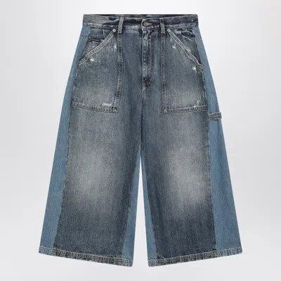 Dolce & Gabbana Multicolour Denim Bermuda Shorts In Blue