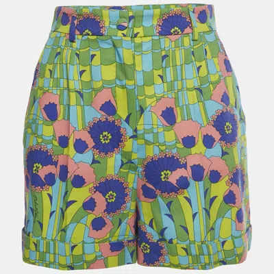 Pre-owned Dolce & Gabbana Multicolour Floral Print Poplin Shorts S