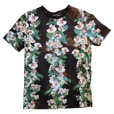 Pre-owned Dolce & Gabbana Multicoloured Cottone T-shirt Size 48 In Black