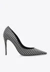 Dolce & Gabbana Houndstooth Pointed Toe Stiletto Heel Pumps In Monochrome
