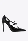Dolce & Gabbana Mun Bow-embellished Patent Leather Pumps In Black