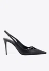 Dolce & Gabbana Mun 90 Leather Slingback Pumps In Black
