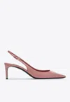 Dolce & Gabbana Mun 90 Polished Calfskin Slingback Pumps In Pink