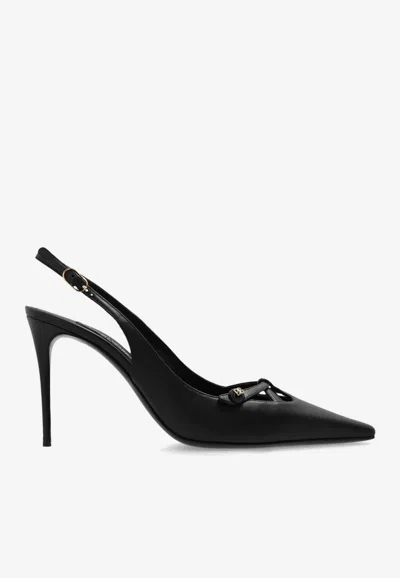 Dolce & Gabbana Mun 90 Slingback Pumps In Nappa Leather In Black
