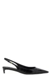 Dolce & Gabbana Mun 30 Croc-embossed Leather Slingback Pumps In Black
