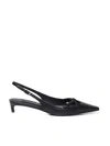 Dolce & Gabbana Mun 30 Croc-embossed Leather Slingback Pumps In Black