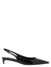 Dolce & Gabbana Mun 30 Croc-embossed Leather Slingback Pumps In Black