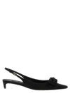 Dolce & Gabbana Satin Slingback Pumps In Black