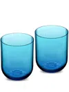 Dolce & Gabbana Murano Set Of 2 Glasses In Blau