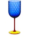Dolce & Gabbana Hand-blown Murano Red Wine Glass In Blue