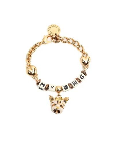 Dolce & Gabbana My Dog Bracelet In Gold