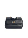Dolce & Gabbana 'my Sicily' Plongé Calf Leather Handbag In Black