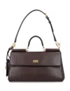 Dolce & Gabbana My Sicily Brown Calfskin Handbag In Brown