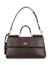 Dolce & Gabbana My Sicily Brown Calfskin Handbag In Brown