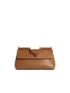 Dolce & Gabbana 'my Sicily' Calf Leather 'plongé' Caramel Handbag In Brown