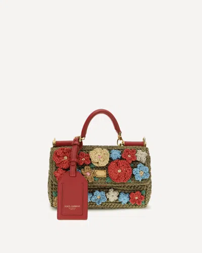 Dolce & Gabbana My Sicily Crochet Handbag In Multi
