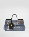 Dolce & Gabbana My Sicily Denim Handbag In Multi