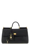 Dolce & Gabbana Black Handbag With Padlock Detail And Adjustable And Removable Shoulder Strap In Black