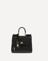 Dolce & Gabbana Medium Sicily Leather Handbag With Structured Design In Black