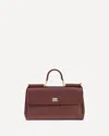 Dolce & Gabbana Plum Leather My Sicily Handbag In Burgundy