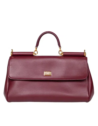 DOLCE & GABBANA DOLCE & GABBANA MY SICILY HANDBAG IN PLONGÉ CALFSKIN