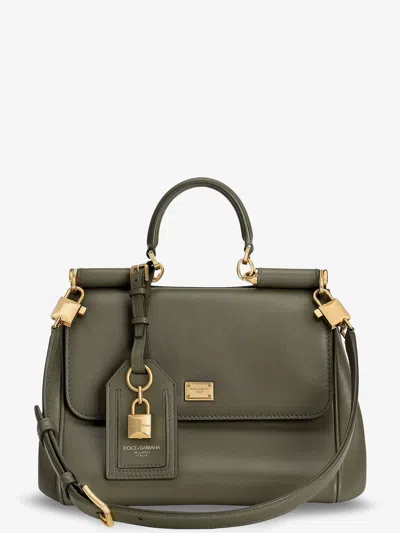 Dolce & Gabbana My Sicily Leather Crossbody Bag In Green