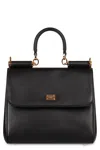 Dolce & Gabbana My Sicily Leather Handbag In Black